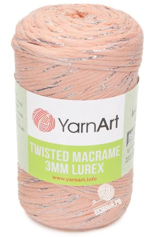 Пряжа YarnArt Twisted Macrame 3 Mm Lurex