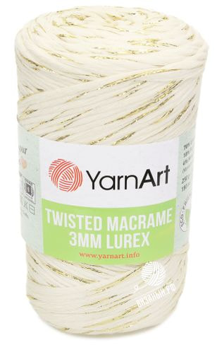Пряжа YarnArt Twisted Macrame 3 MM Lurex
