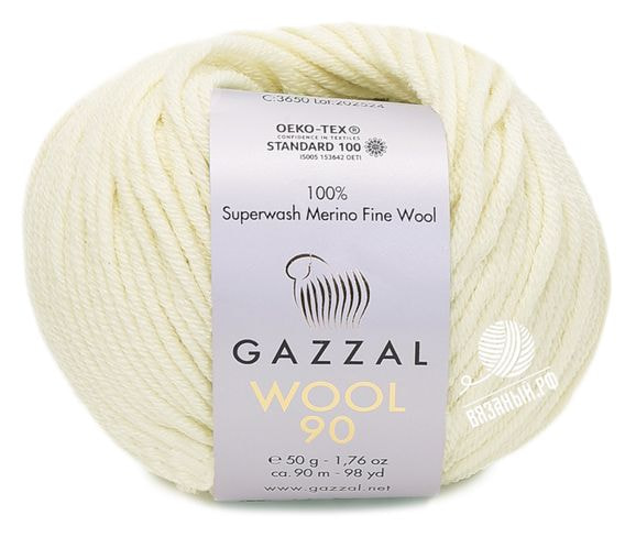 Пряжа Gazzal Wool 90