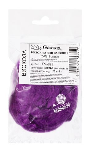Принадлежности для вязания Gamma Шерсть Gamma FV-25 для валяния, 25 г (Вискоза 100%)