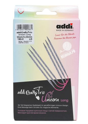 Спицы Addi Спицы чулочные AddiCraSyTrio Unicorn Lace Long