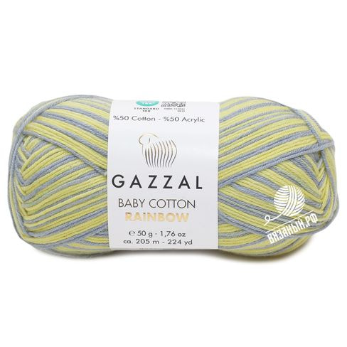Пряжа Gazzal Baby Cotton Rainbow