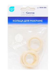 Кольца Gamma RKW для макраме бук дерево, 3 шт