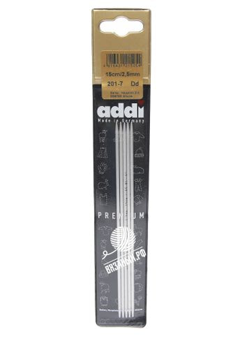 Спицы Addi Спицы чулочные AddiSock, алюминий