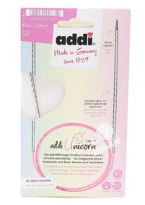 Спицы круговые Addi Unicorn Lace с удлиненным кончиком