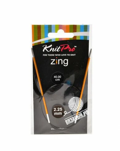 Knit Pro Круговые спицы Zing, алюминий,