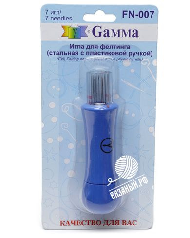 Принадлежности для вязания Gamma Игла для фелтинга (стальная с пластиковой ручкой), FN-007