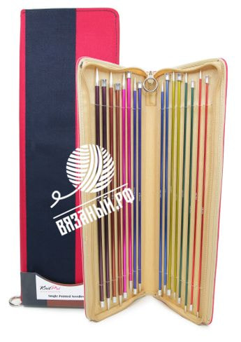 Спицы Knit Pro Набор прямых спиц Zing, 35 см