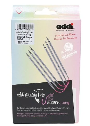 Addi Спицы чулочные AddiCraSyTrio Unicorn Lace Long