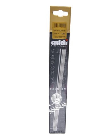 Спицы Addi Спицы чулочные AddiSock, алюминий, 2,0 мм, 20 см