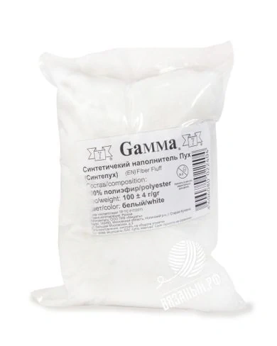 Gamma Синтепух Gamma, 100 г/кв. м ± 4 г, 100% полиэфир, белый