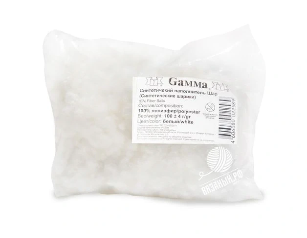 Gamma Синтетические шарики Gamma, 100 г/кв.м ± 4 г, 100% полиэфир, белый
