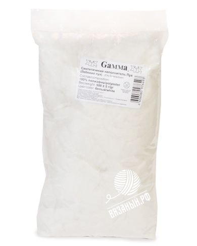 Принадлежности для вязания Gamma Лебяжий пух Gamma, 500 г/кв.м ± 5 г, 100% полиэфир, белый